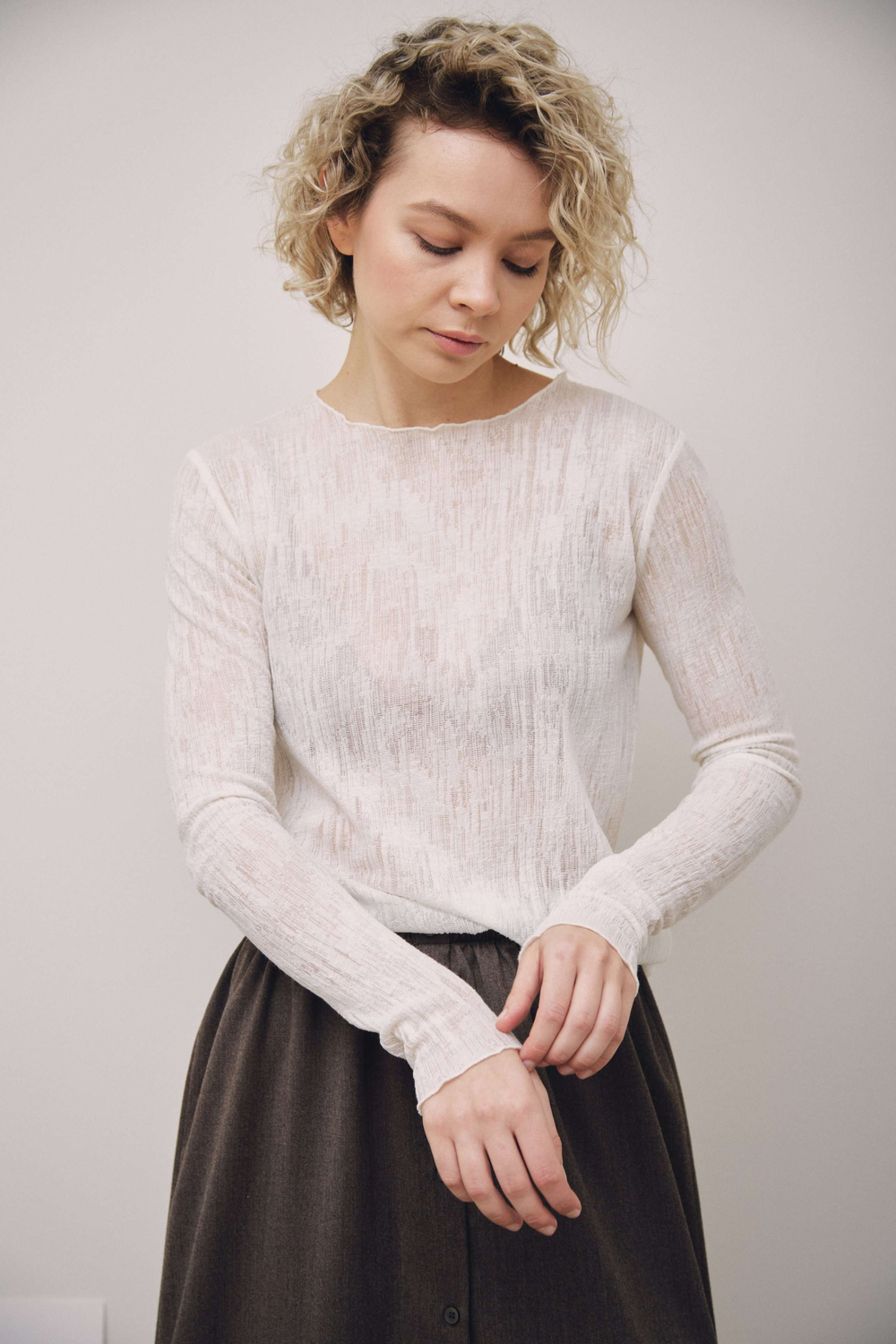 лонгслив VILEN wool молочный