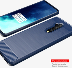 Чехол для OnePlus 7T Pro цвет Blue (синий), серия Carbon от Caseport