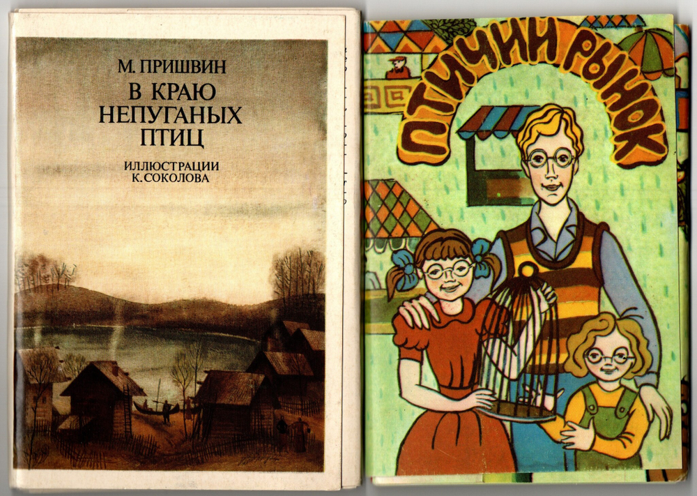 2 набора открыток - 31 штука - Тема Живопись СССР - Птичий рынок. В краю непугаых птиц - СССР