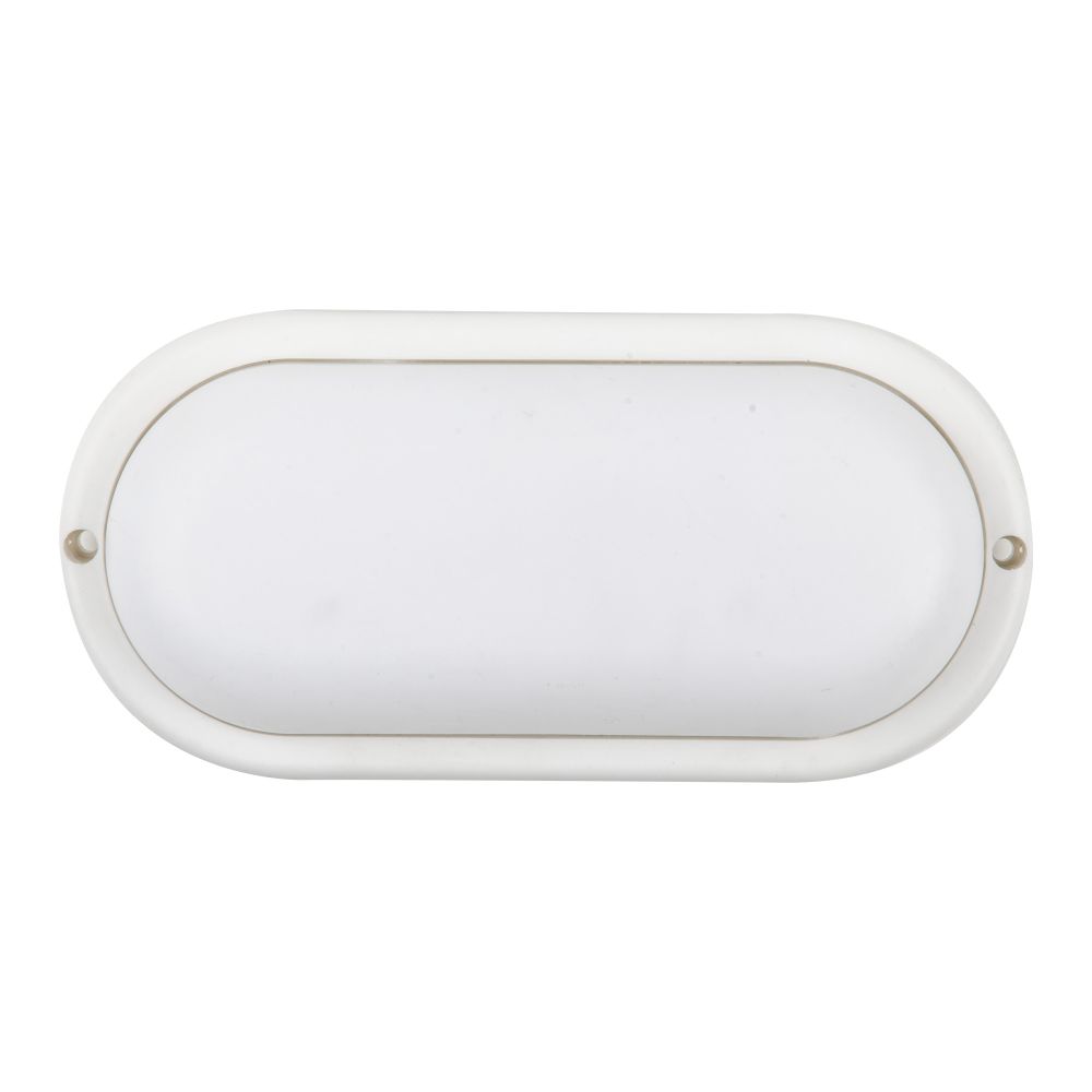 ULW-Q226 18W-6500К IP65 WHITE Светильник светодиодный влагозащищенный. Овал. Дневной свет 6500K. 193x93 мм. Корпус белый. ТМ Volpe