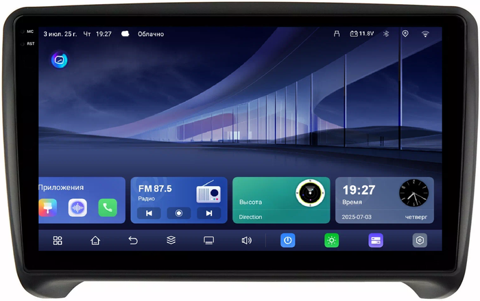Магнитола для AUDI TT 2006-2014 (8J) - Kuberg QLed+2K, Android 14, Быстрейшая, CarPlay, SIM-слот