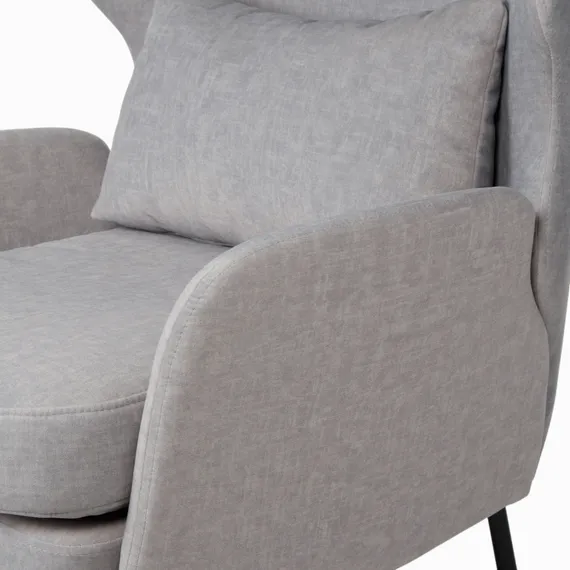 Кресло Alexa, серый велюр