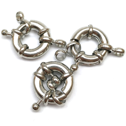 Замок на пружинке 24х15 мм, под платину