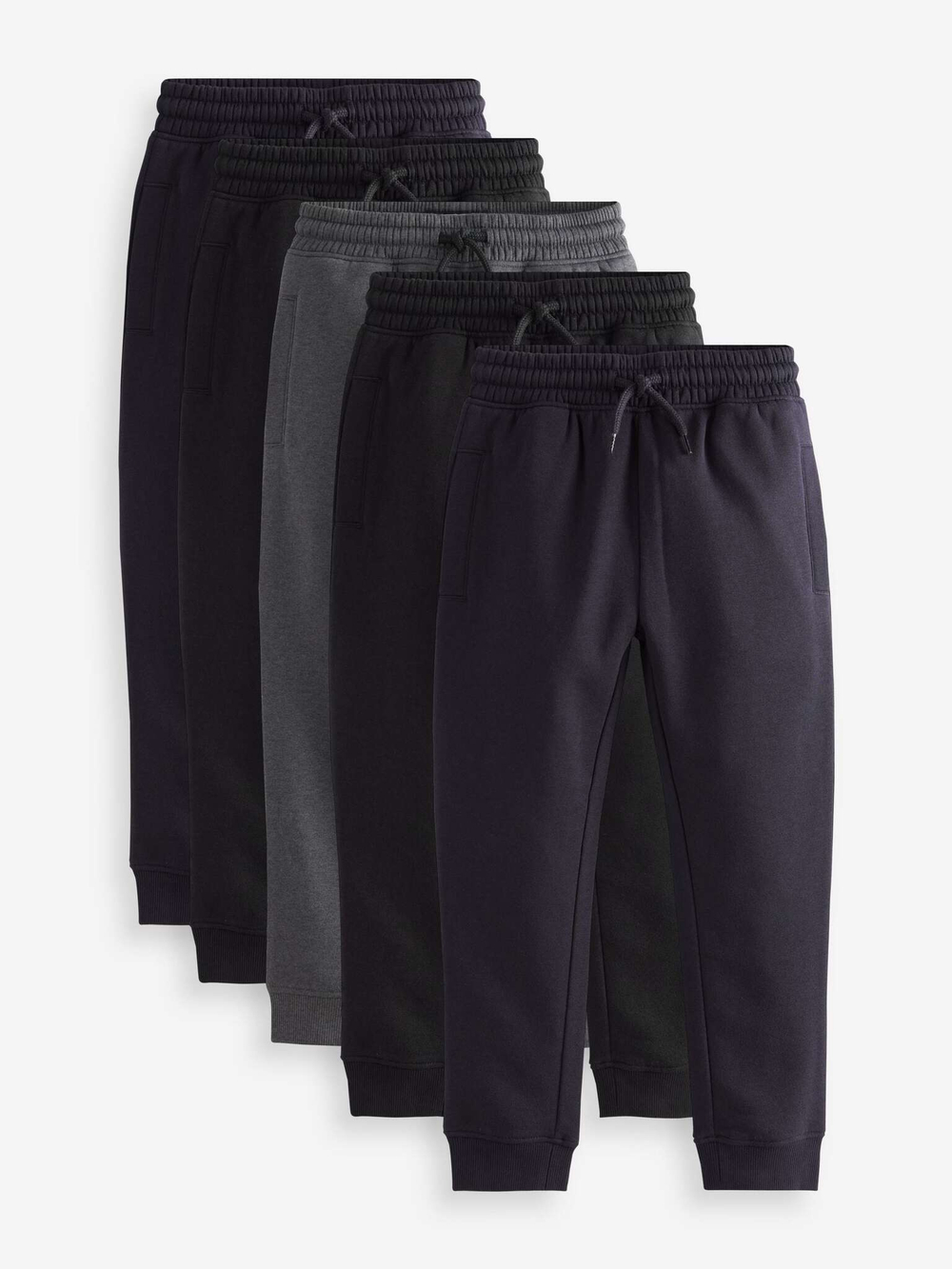 Джоггеры для мальчика Next U78-510, 5 шт., Черный, Серый, Темно-синий