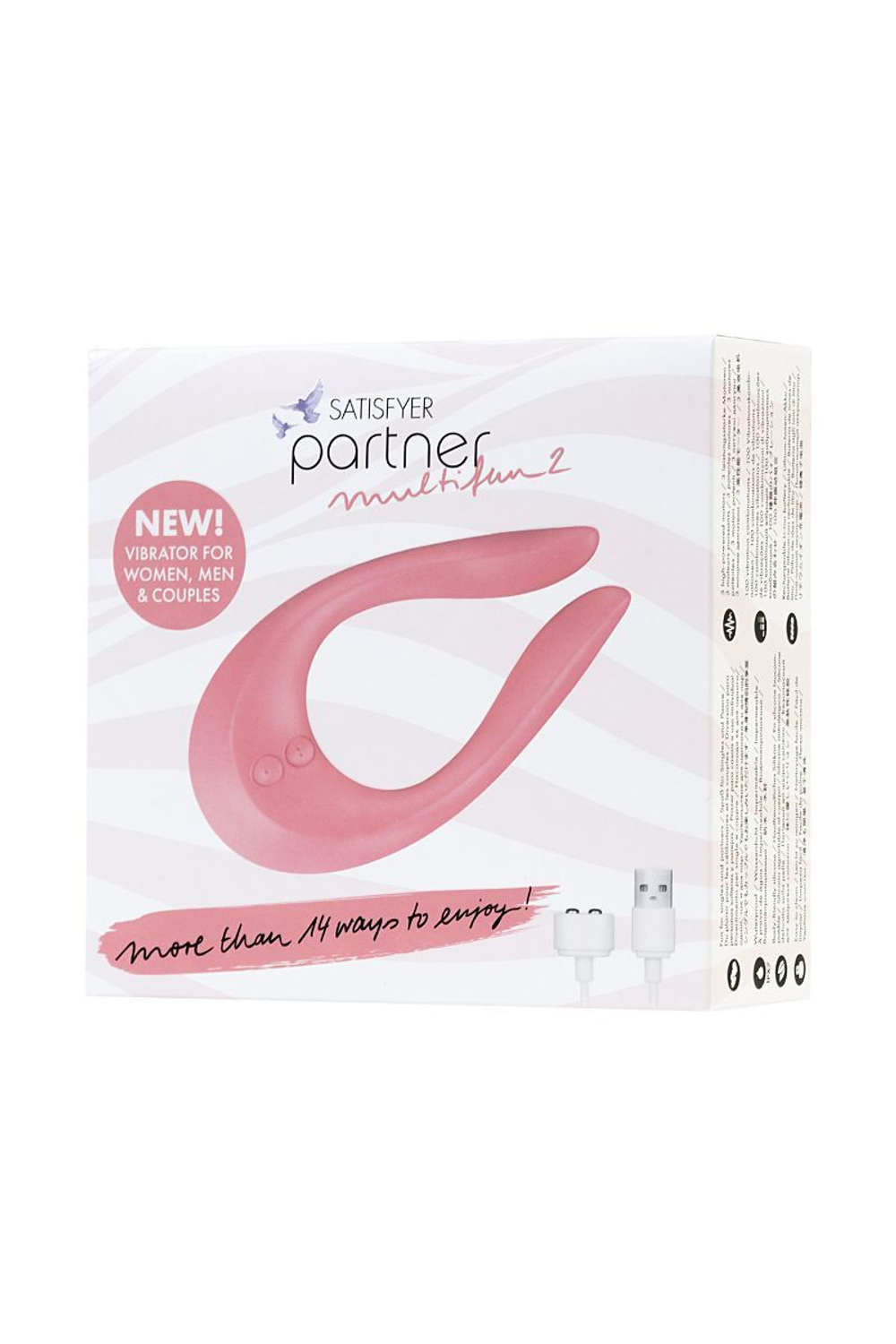 Розовый многофункциональный стимулятор для пар Satisfyer Partner Multifun 2