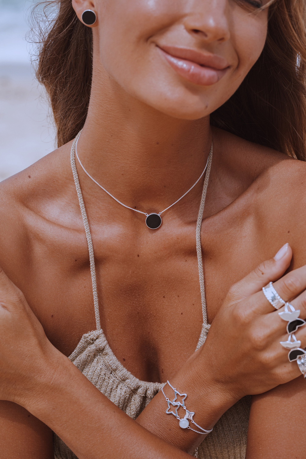 Колье «Коин» с черным ониксом