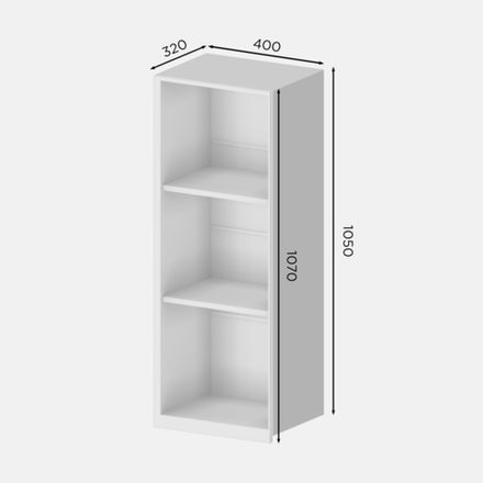 Кухня Модуль ВВ 400 верхний высокий Белый / Графит