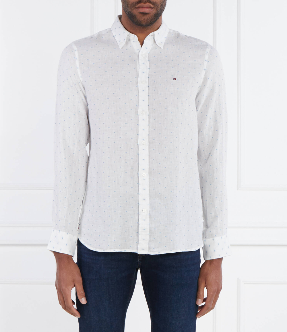 Льняная рубашка FIL COUPE SF Tommy Hilfiger - белый(MW0MW34615)