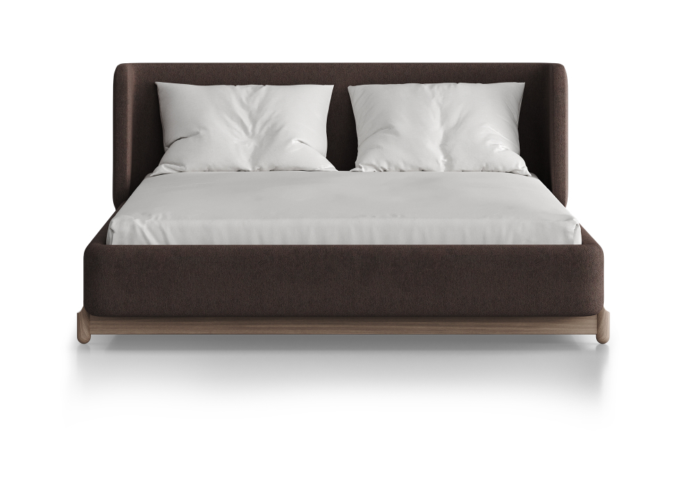 Кровать Basic спальное место 140*200 см (шоколад, твид)
