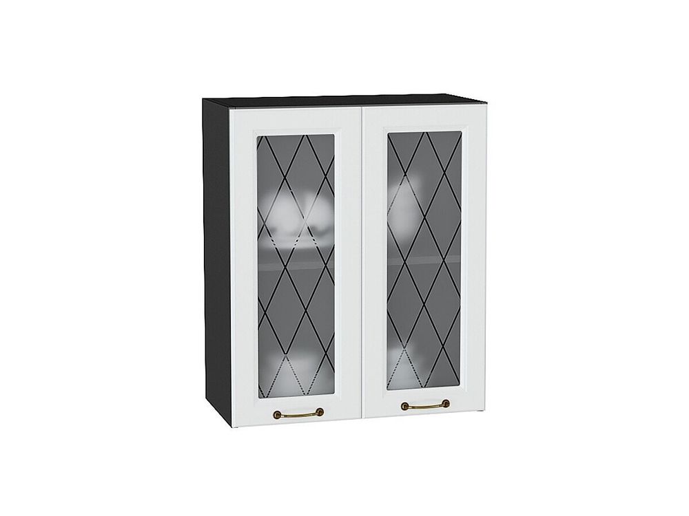 Шкаф верхний с 2-мя остекленными дверцами Ницца