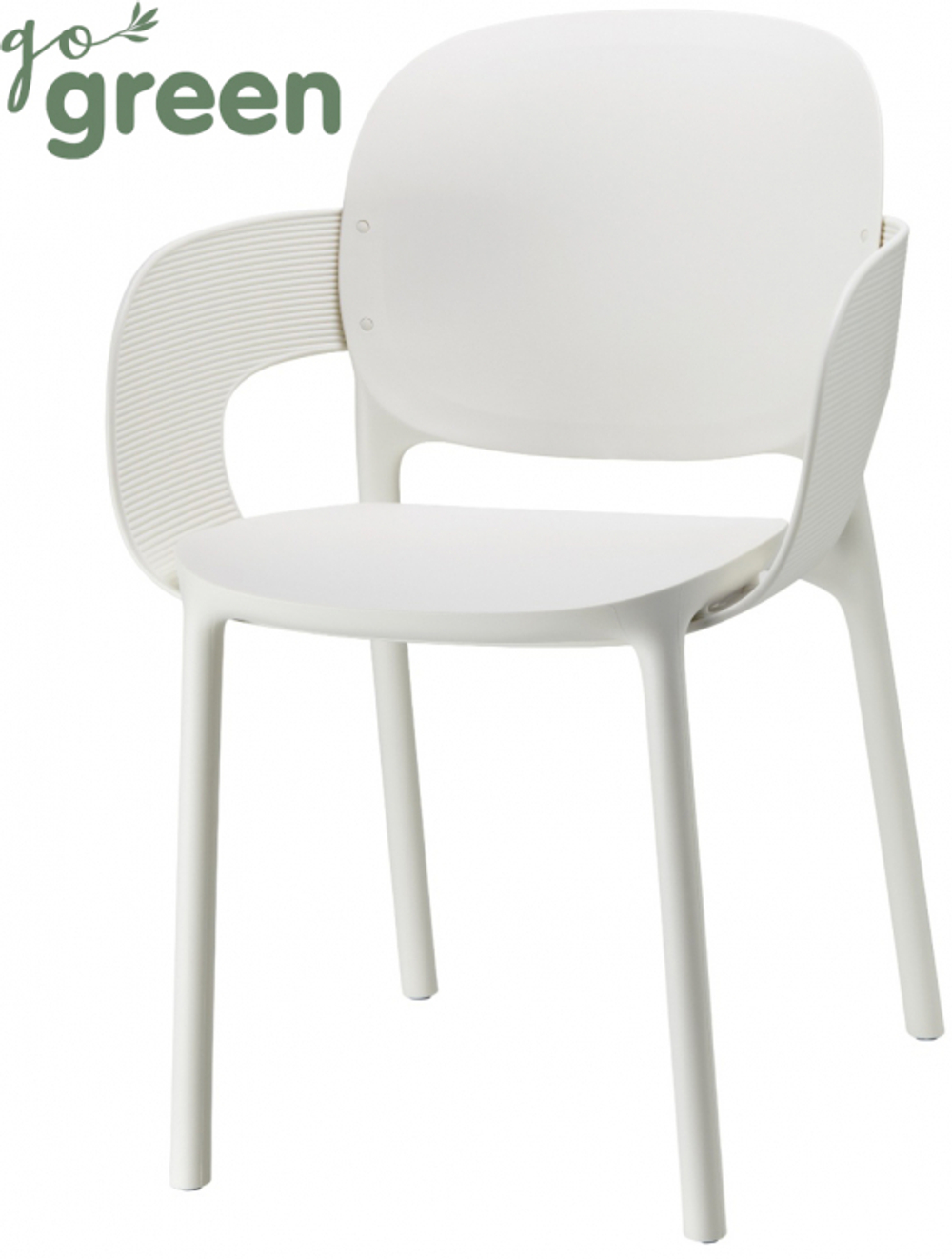 Кресло пластиковое Scab Design Hug Go Green, лен