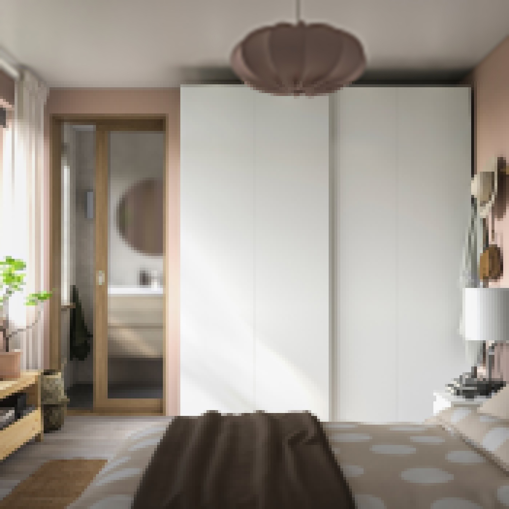 Шкаф-купе PAX HASVIK IKEA (белый)  240*45*220