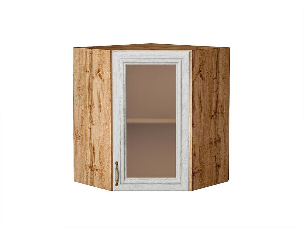 Шкаф верхний угловой остекленный Шале