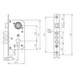 Замок врезной Зенит, ЗВ7-60.1-02, БП-00009844, ручка в комплект, цилиндровый, хром