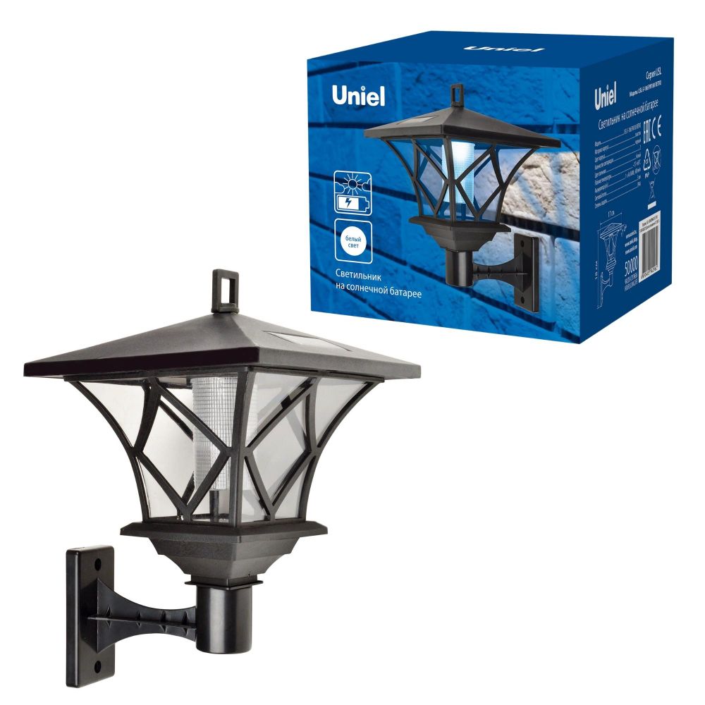 USL-S-186-PM180 RETRO Садовый светильник на солнечной батарее Ретро. 2 светодиода. Белый свет. 1xАА Ni-Mh аккумулятор в-к. IP44. TM Uniel