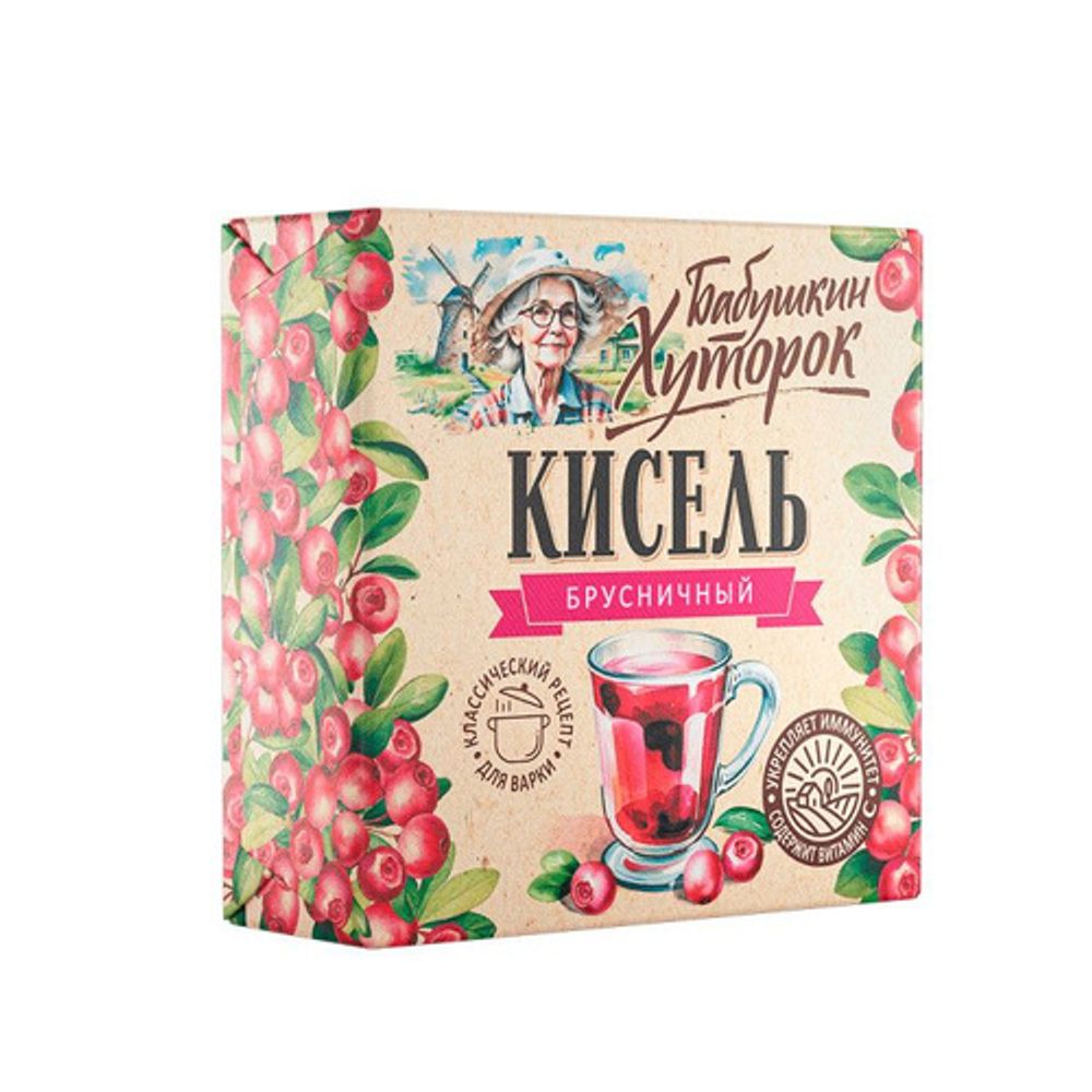 Кисель БАБУШКИН ХУТОРОК клюква брикет 180г