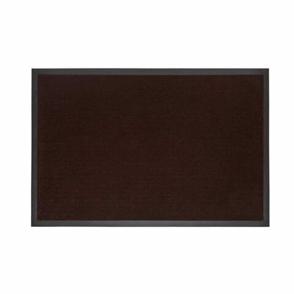 Коврик придверный 80х120 см, КОРИЧНЕВЫЙ, влаго-грязезащитный, 300 г/м2, рубчик, PRIMILA STANDARD, 701016