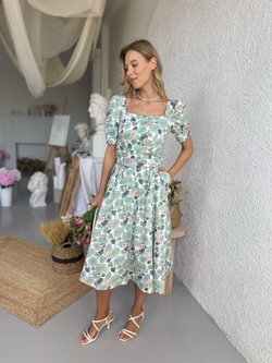 Костюм топ и юбка с цветами