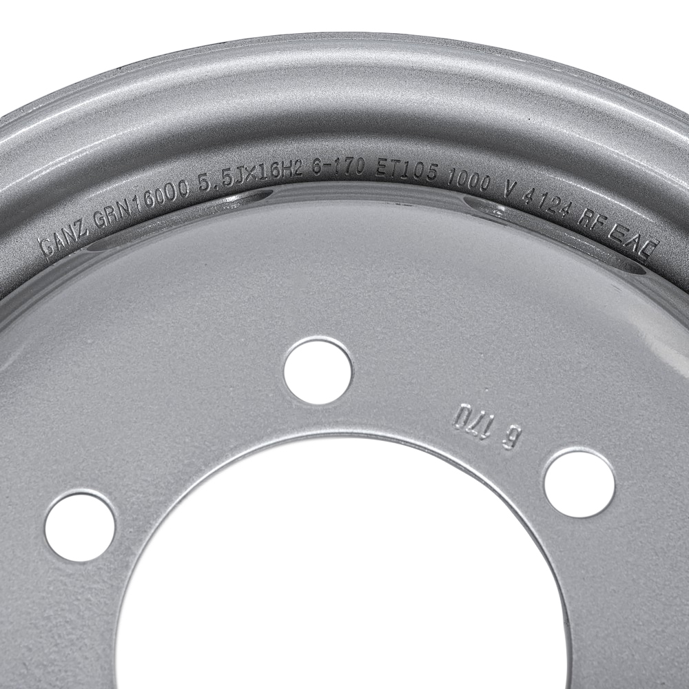 Диск штампованный R16 5.5J 6x170/130.1 ET105 GANZ Silver GRN16000 Газель (1000кг)