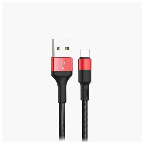 USB дата-кабель Hoco X26 Xpress charging data cable Type-C (1.0 м) Black & Red