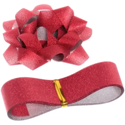 Набор для декорирования «Мерцание» бант 6см, лента 2см (3м), Коралловый