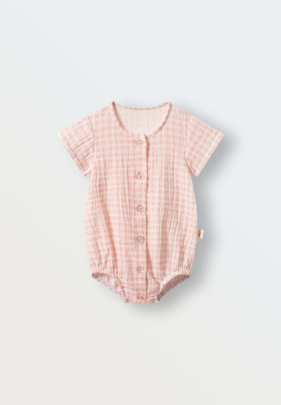 1513-339 Боди из муслина (клетка розовая)