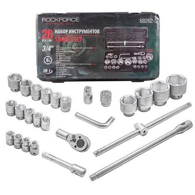 Набор инструментов 26пр, 3/4 1 (6гр.) Rock FORCE RF-68262-5