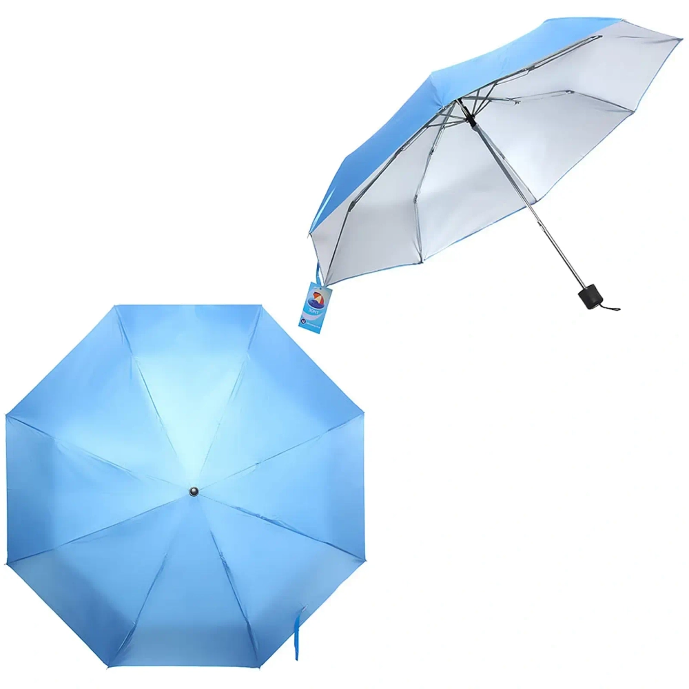 Зонт женский механический «Ultramarine», двухцветный, 8 спиц, d-97см,длина в слож. виде 24см