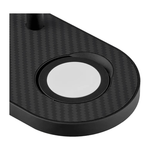 Зарядная станция MagSafe uBear Stage Pro Kevlar для iPhone, Apple Watch и AirPods Беспроводная зарядка: 2 Qi 15 Вт, магнитное крепление для быстрой зарядки Apple Watch (Qi 5 Вт). Проводная зарядка: нет. Есть LED-индикация