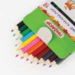 Карандаши цветные ПИФАГОР "МАЛЫШИ-КАРАНДАШИ", 12 цветов, укороченные заточенные, 181344