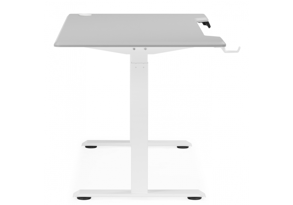 Компьютерный стол Woodville Маркос 140х80 светло-серый, белый, ножки белые