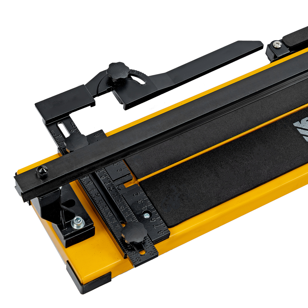 Плиткорез рельсовый 1000х16мм, каретка на подш., стальная станина, усил. рукоятка-пенал Denzel