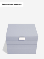 Органайзер для украшений и часов Stackers Classic Jewellery Box, 4 секции - Burgundy (Burgundy / бордовый / Burgundy / 600 / 700 / Органайзер-косметичка с крышкой)