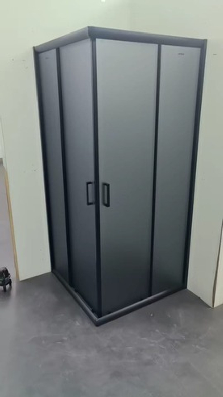 Душевое ограждение Appollo AP-19-100 Black с тонированным стеклом 6 мм 1000*1000*1950 мм