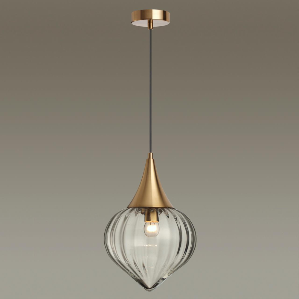 4950/1 PENDANT ODL22 401 бронзовый/прозрачный/стекло Подвес E14 1*40W KESTA
