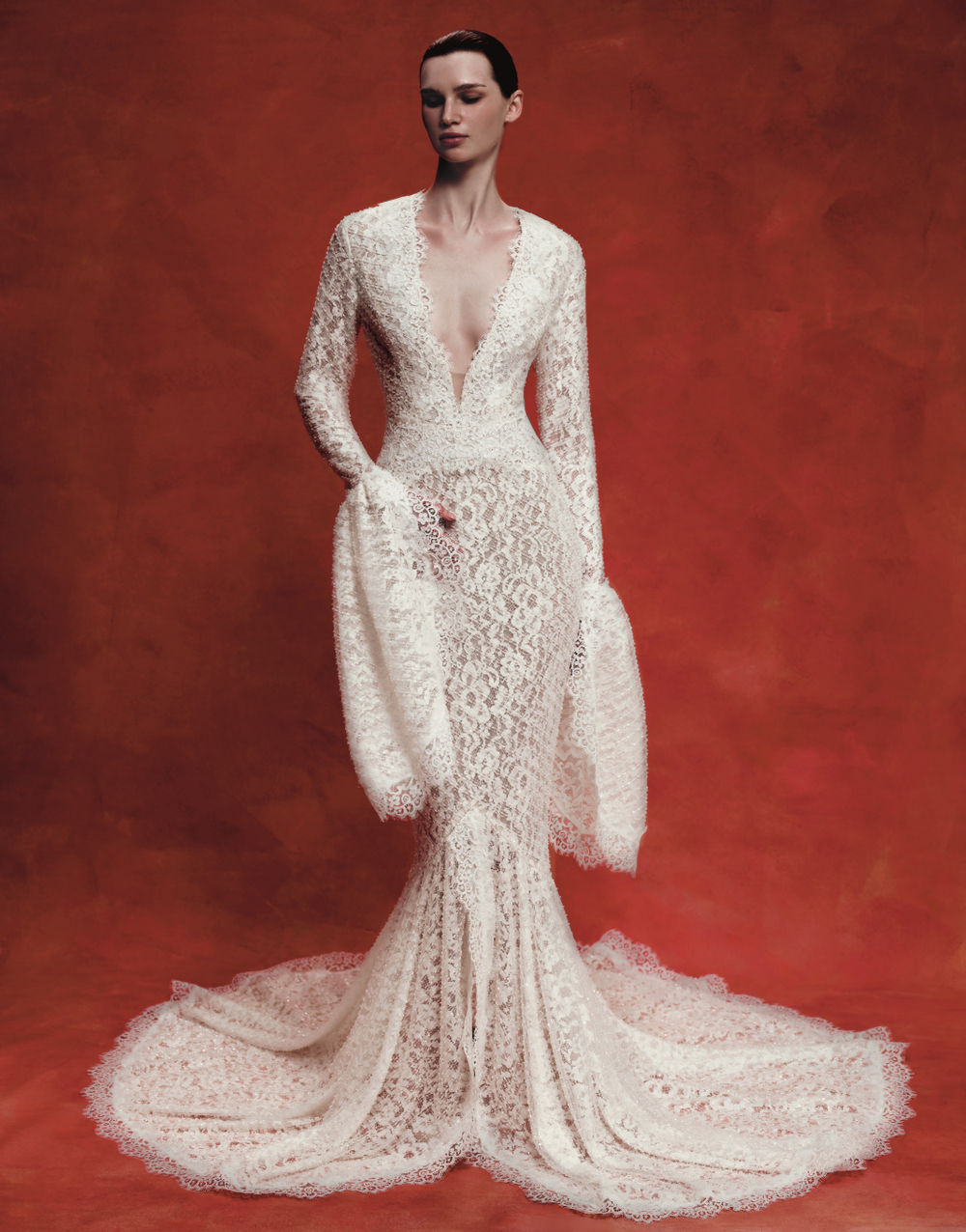 Платье макси из кружева