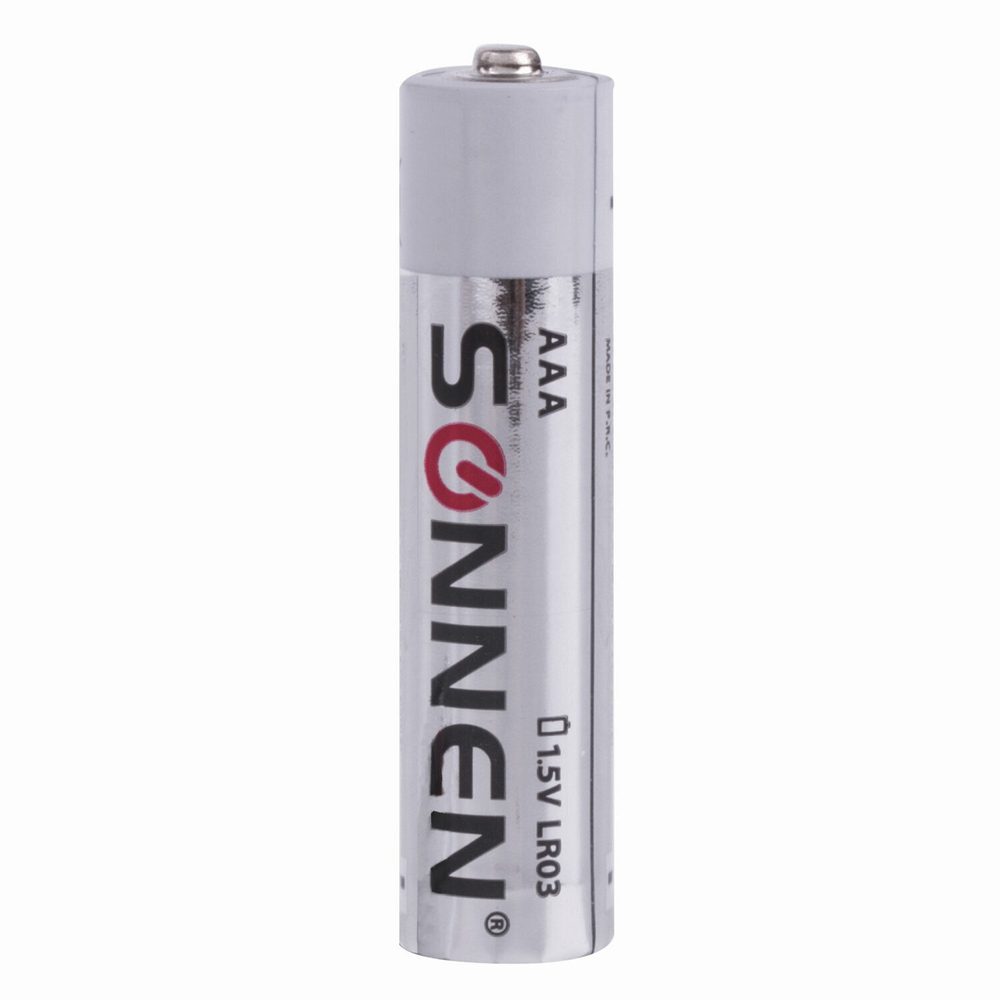 Батарейки комплект 10 шт SONNEN Alkaline AAA (LR03 24А) алкалиновые мизинчиковые в коробке (6 штук в упаковке)