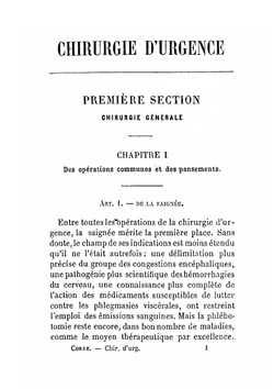 La pratique de la chirurgie d'urgence | Armand Corre