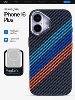 Карбоновый чехол на iPhone 16 Plus J220