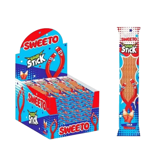 Мармелад SWEETO Кислые Палочки Кола 30г*24шт (8бл)