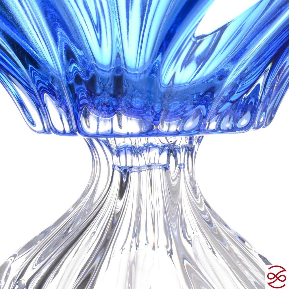 Фруктовница на ножке Aurum Crystal Plantica 33см Blue