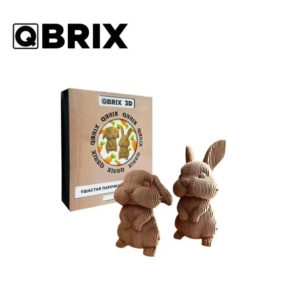 QBRİX Картонный 3D конструктор Ушастая рабочка
