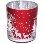 Подсвечник «Зимнее сияние» 7*7,8 см, Красный