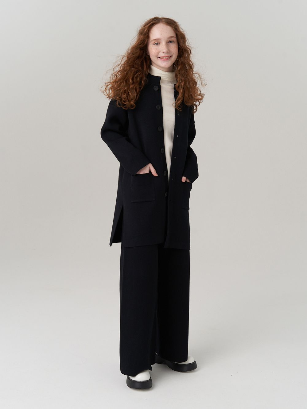 Кардиган для девочки в школу AT990 черный