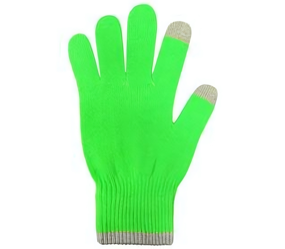 Перчатки Неон флюоресцентный салатовый р.16, 1 шт.