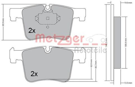 METZGER - 1170469-MEZ - Brake Pad Set, disc brake