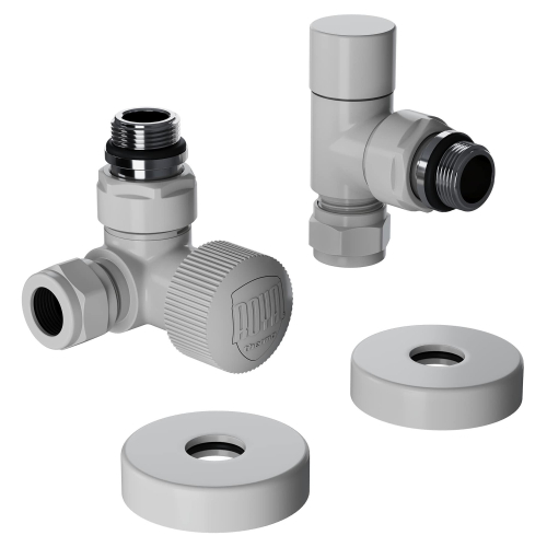 Набор термостатический трехосевой Royal Thermo Design Pro 15мм М30х1,5 (Белый)