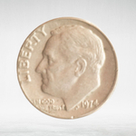 USA, 1 Dime, 1974 - Roosevelt Dime, XF