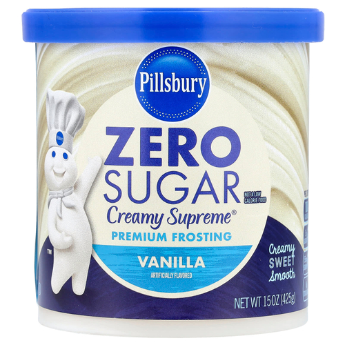 Pillsbury, Без сахара, глазурь премиального качества, ваниль, 425 г (15 унций)