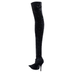 Balenciaga Knife Knee High Boots 11.5cm Women"s Black